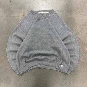 Russell Athletic Blank Crewneck Sweatshirt Grey Vintage Y2K